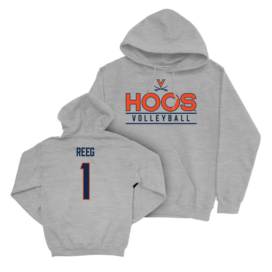 Virginia Women's Volleyball Sport Grey Hoos Hoodie - Meredith Reeg Small