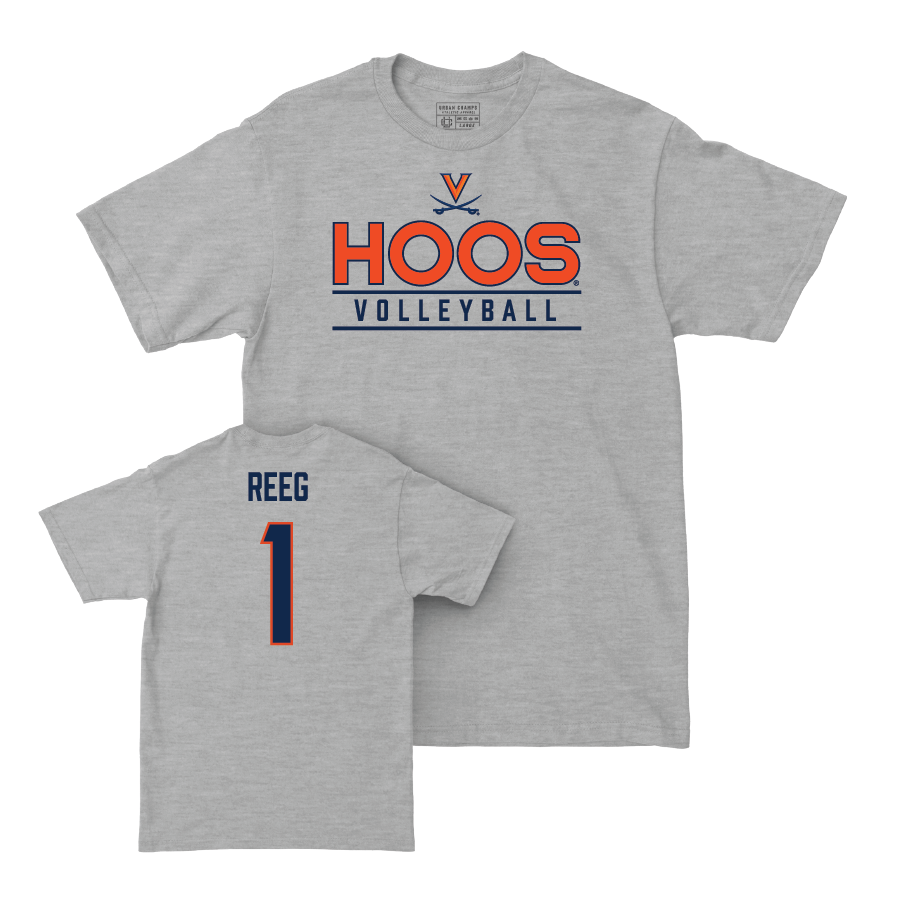 Virginia Women's Volleyball Sport Grey Hoos Tee - Meredith Reeg Small