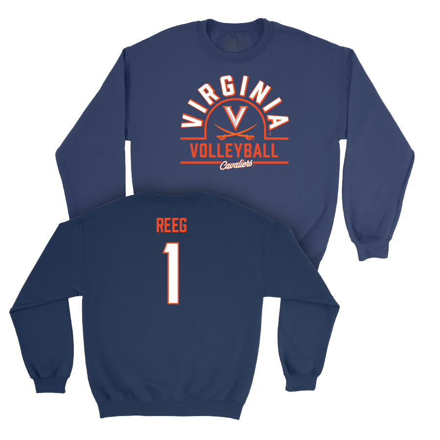 Virginia Women's Volleyball Navy Arch Crew - Meredith Reeg Small