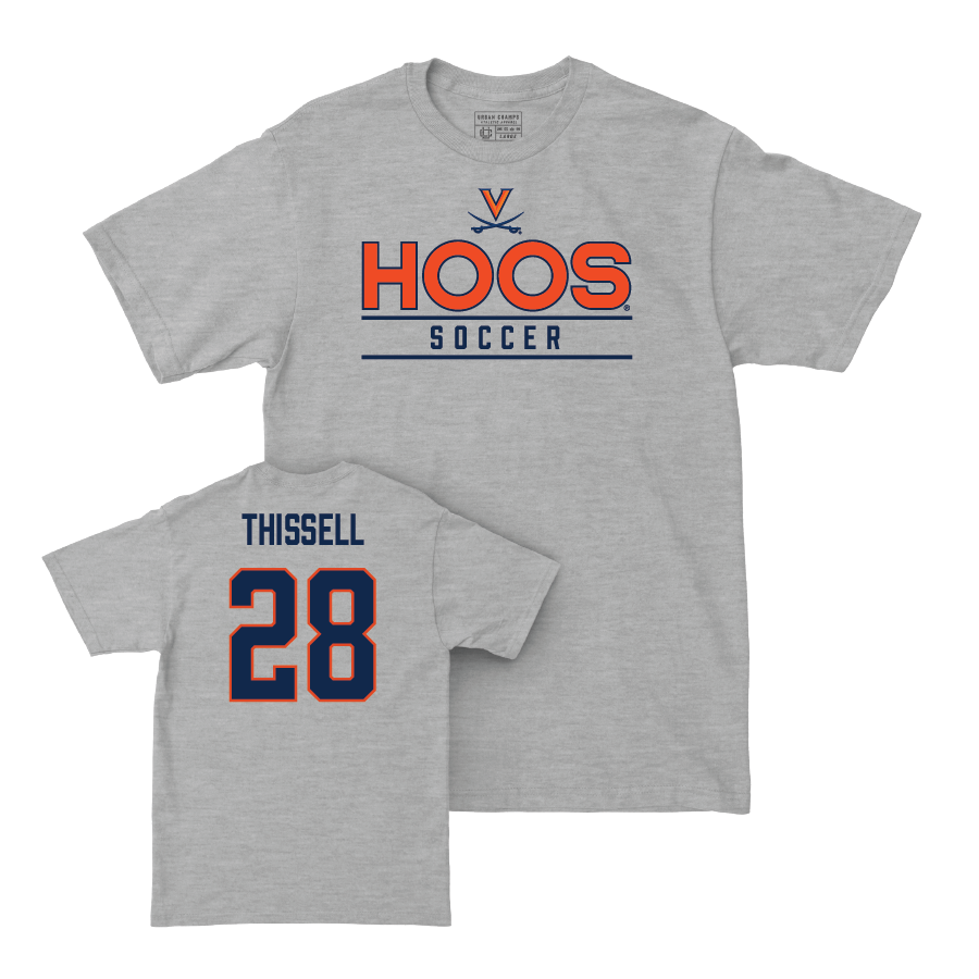 Virginia Men's Soccer Sport Grey Hoos Tee - Matthew Thissell Small