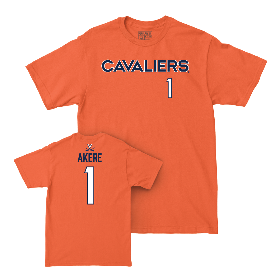 Virginia Football Orange Cavaliers Tee - Paul Akere Small