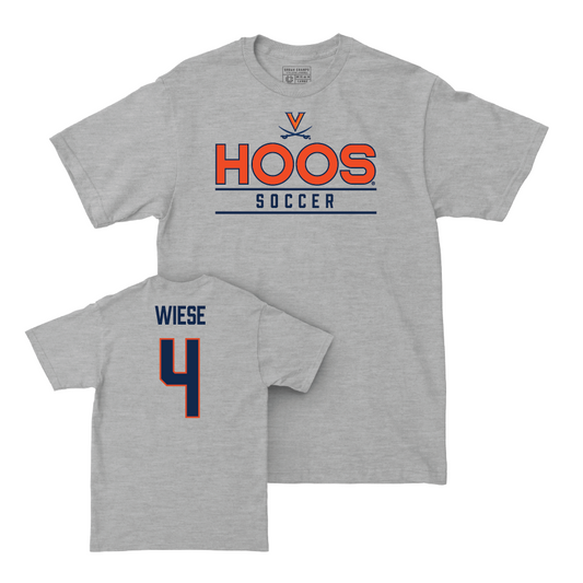 Virginia Men's Soccer Sport Grey Hoos Tee - Paul Wiese Small