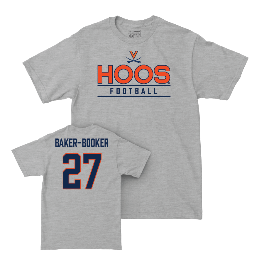 Virginia Football Sport Grey Hoos Tee - Trent Baker-Booker Small