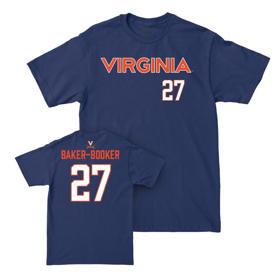 Virginia Football Navy Sideline Tee - Trent Baker-Booker Small