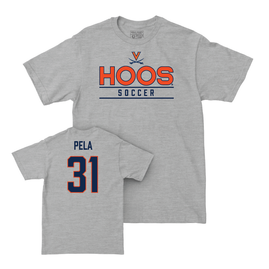 Virginia Men's Soccer Sport Grey Hoos Tee - Umberto Pela Small