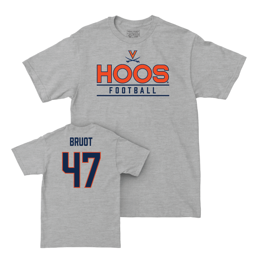 Virginia Football Sport Grey Hoos Tee - Vadin Bruot Small