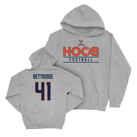 Virginia Football Sport Grey Hoos Hoodie - Will Bettridge Small