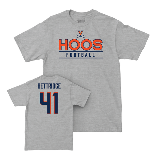 Virginia Football Sport Grey Hoos Tee - Will Bettridge Small