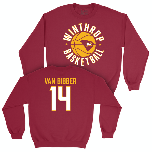 Winthrop Men's Basketball Maroon Hardwood Crew  - Noah Van Bibber