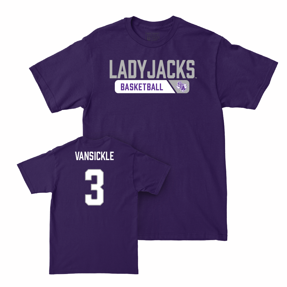 SFA Women's Basketball Purple Staple Tee  - Avery VanSickle