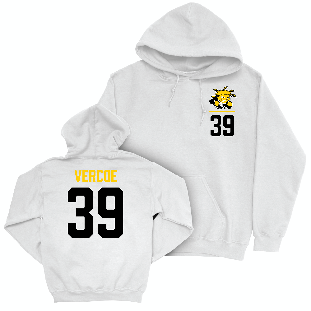 Wichita State Baseball White Logo Hoodie  - Colton Vercoe