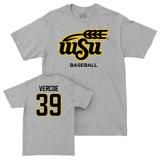 Wichita State Baseball Sport Grey Stacked Tee  - Colton Vercoe