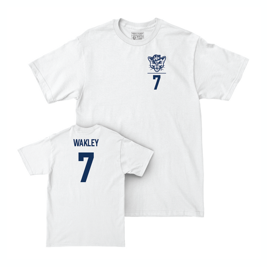 BYU Football White Logo Comfort Colors Tee - Crew Wakley