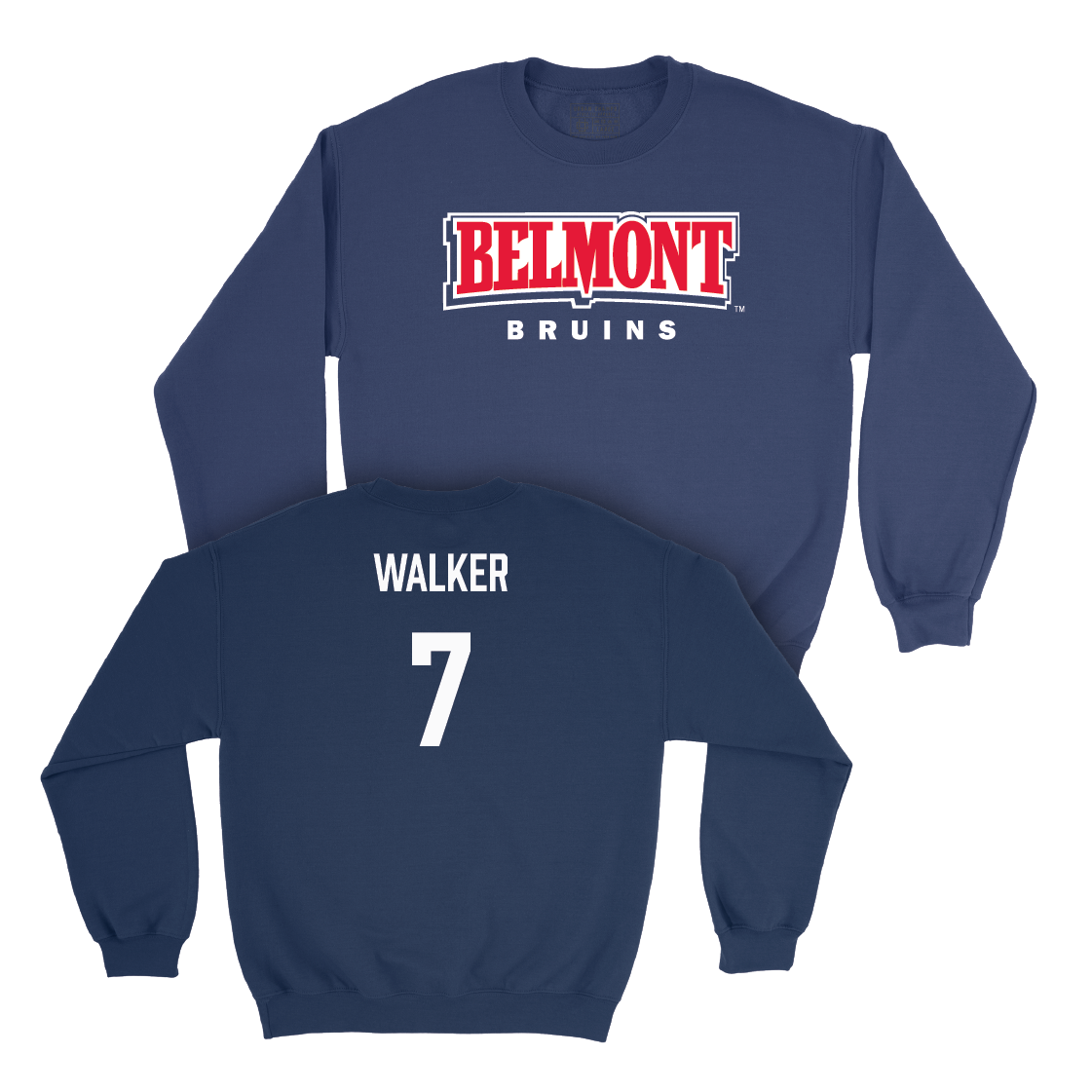 Belmont Men's Basketball Navy Belmont Crew - Isaiah Walker