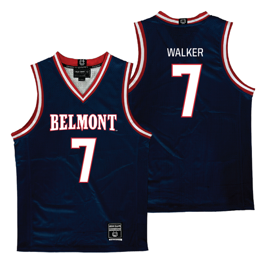 Belmont Men's Basketball Navy Jersey - Isaiah Walker | #7