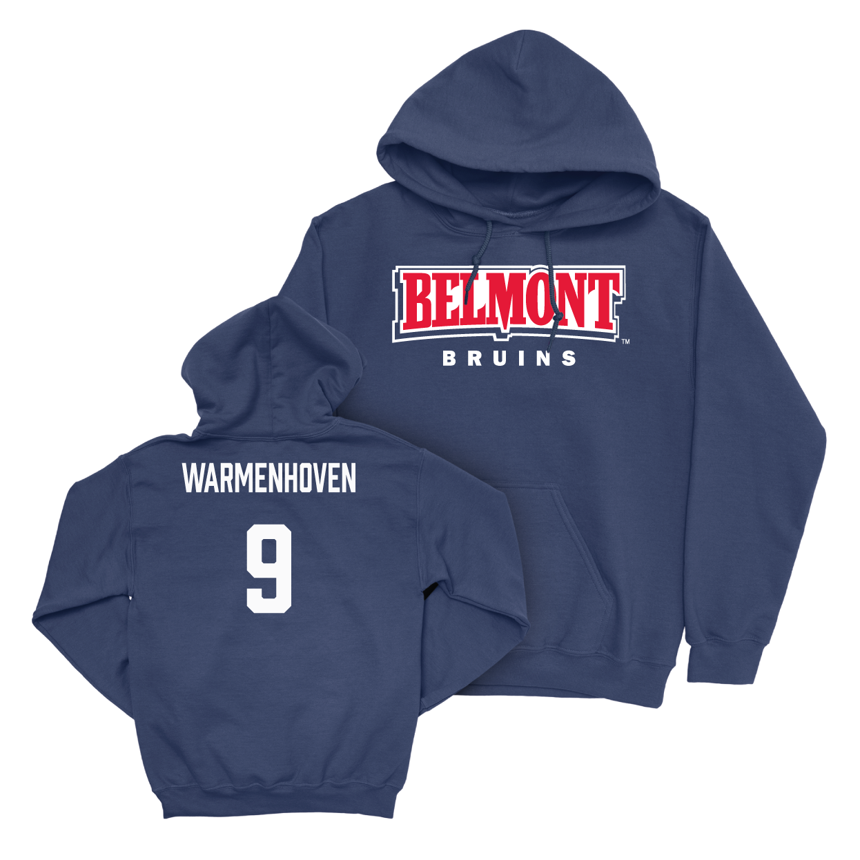 Belmont Volleyball Navy Belmont Hoodie  - Emily Warmenhoven