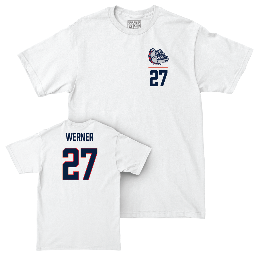 Gonzaga Women's Soccer White Logo Comfort Colors Tee  - Makayla Werner