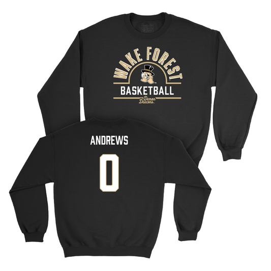 Wake Forest Women's Basketball Black Arch Crew - Alyssa Andrews Small