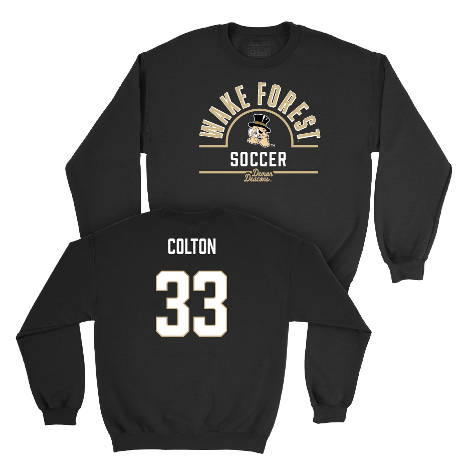 Wake Forest Women's Soccer Black Arch Crew - Abbie Colton Small