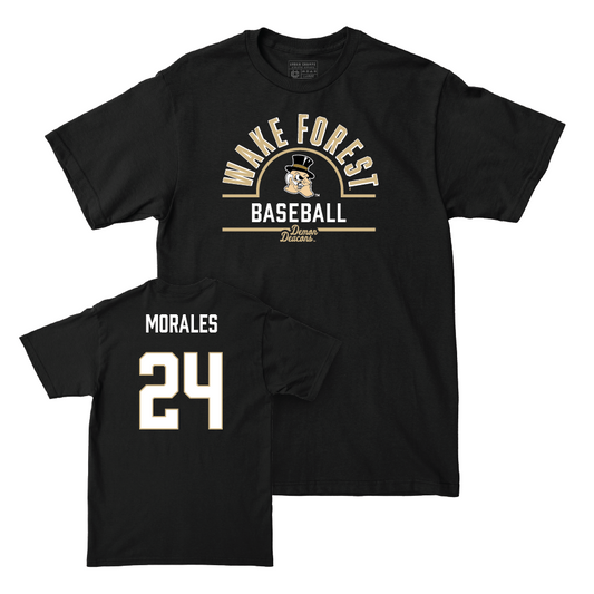 Wake Forest Baseball Black Arch Tee - Antonio Morales Small