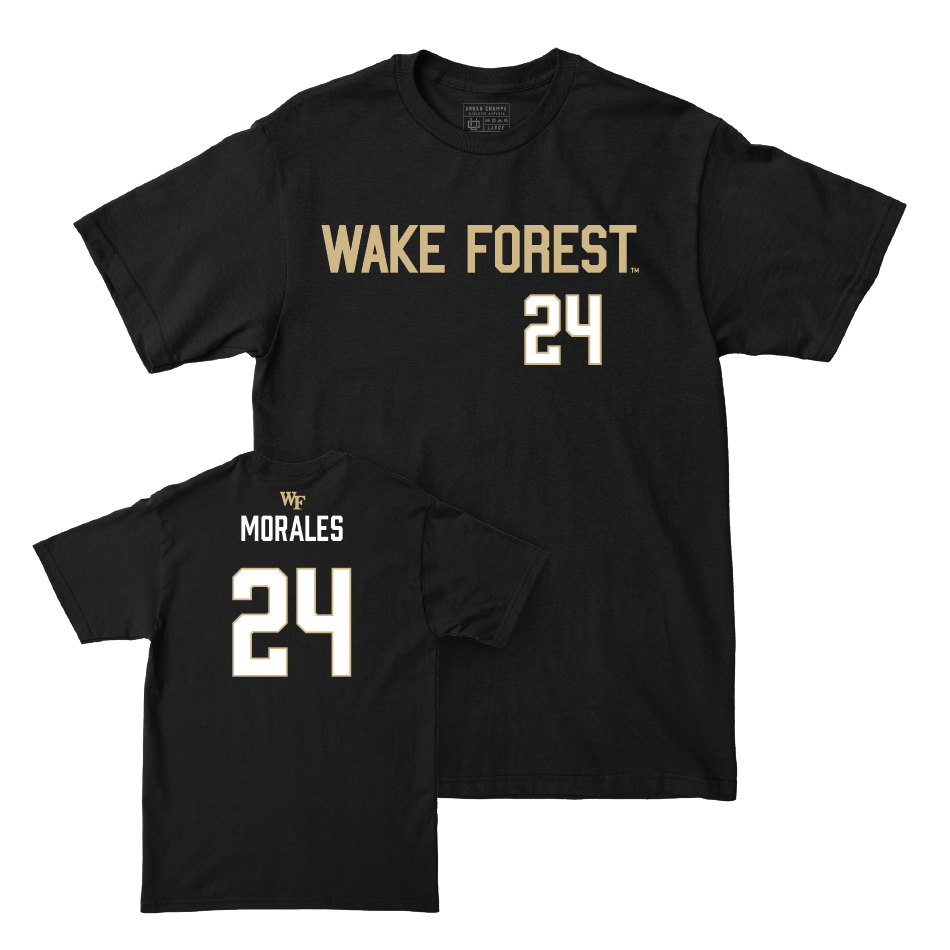 Wake Forest Baseball Black Sideline Tee - Antonio Morales Small