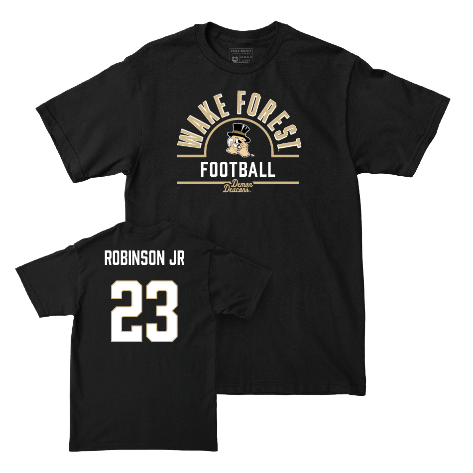 Wake Forest Football Black Arch Tee - Antonio Robinson Jr Small