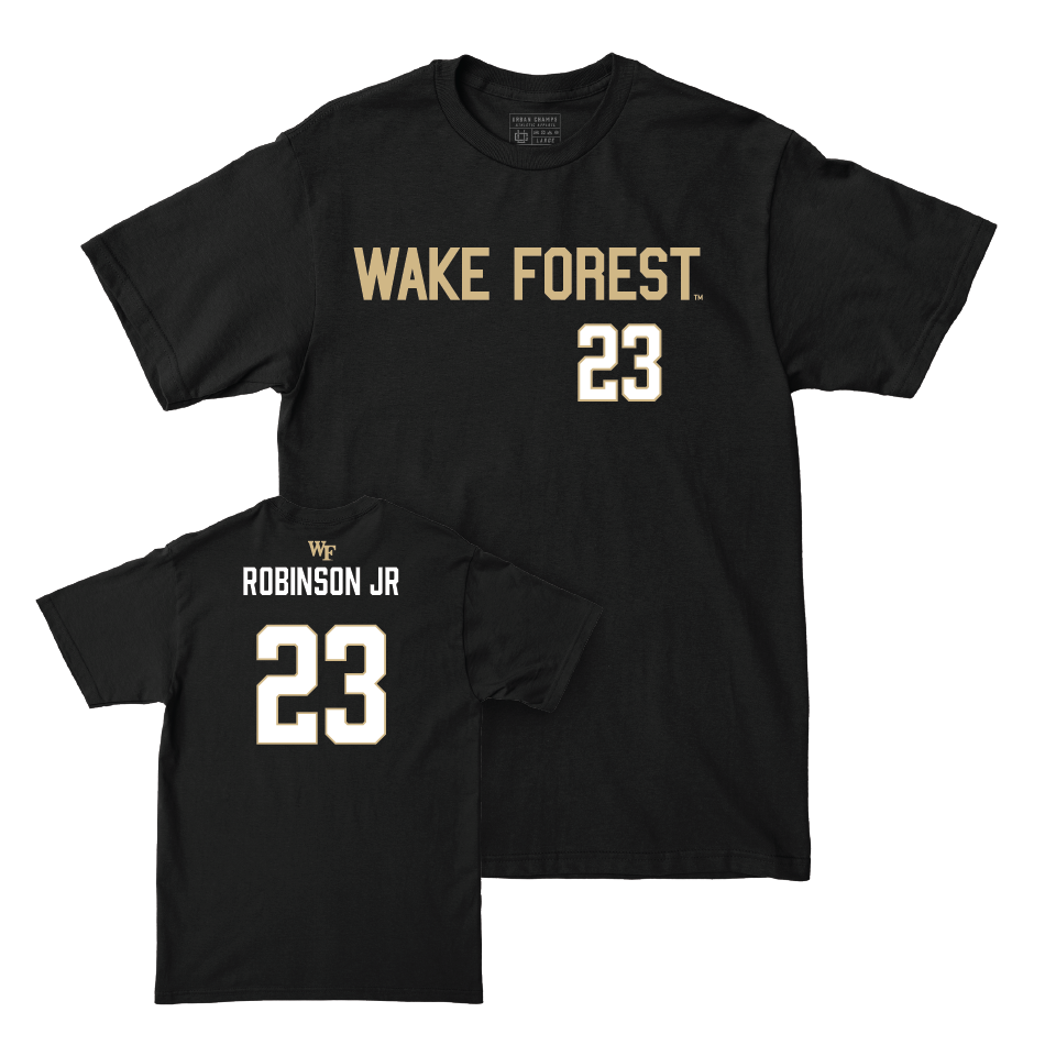 Wake Forest Football Black Sideline Tee - Antonio Robinson Jr Small