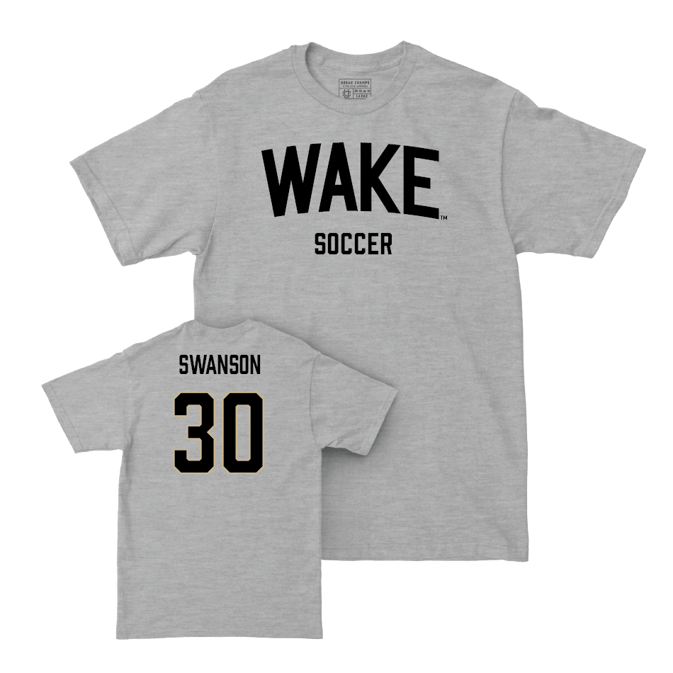 Wake Forest Women's Soccer Sport Grey Wordmark Tee - Anna Swanson Small