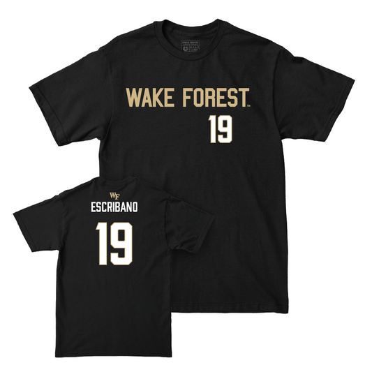 Wake Forest Men's Soccer Black Sideline Tee - Cristian Escribano Small