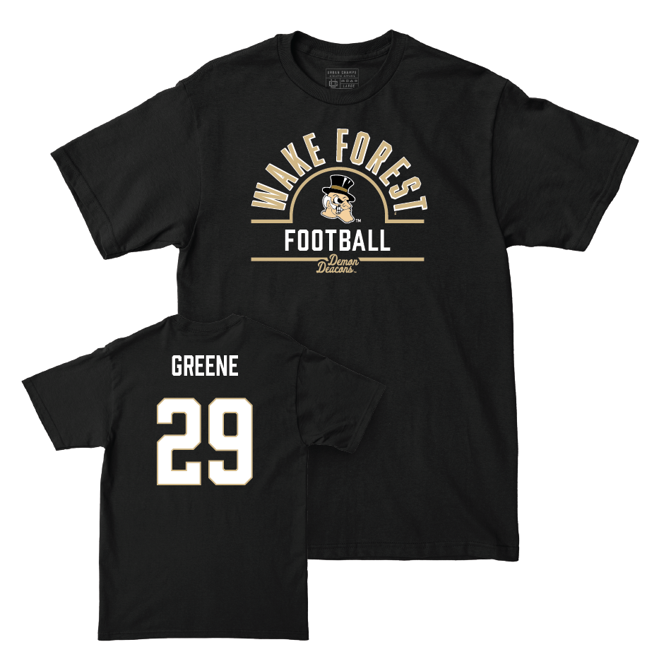 Wake Forest Football Black Arch Tee - Christian Greene Small