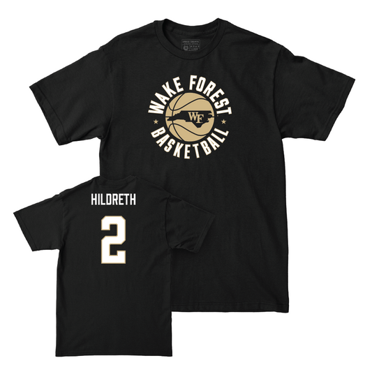 Wake Forest Men's Basketball Black Hardwood Tee - Cameron Hildreth Small