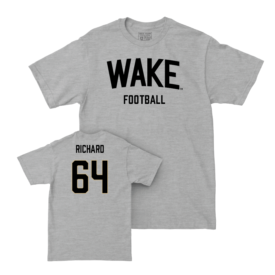 Wake Forest Football Sport Grey Wordmark Tee - Clinton Richard Small