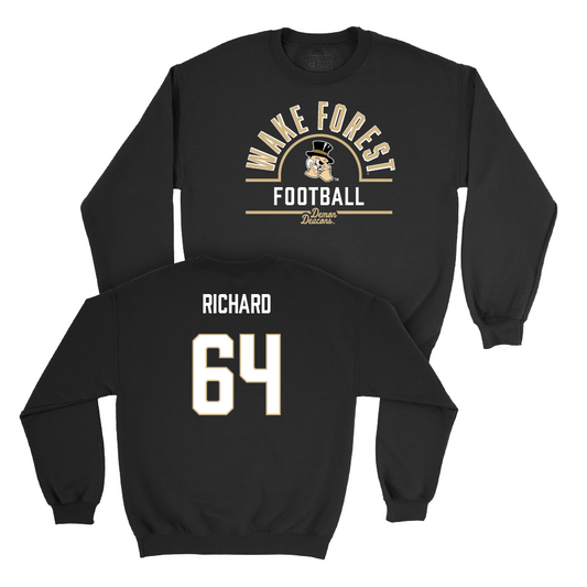 Wake Forest Football Black Arch Crew - Clinton Richard Small