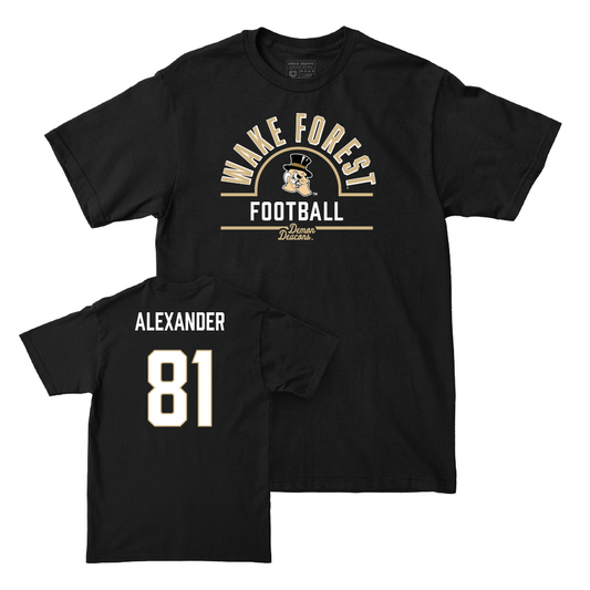 Wake Forest Football Black Arch Tee - Deuce Alexander Small