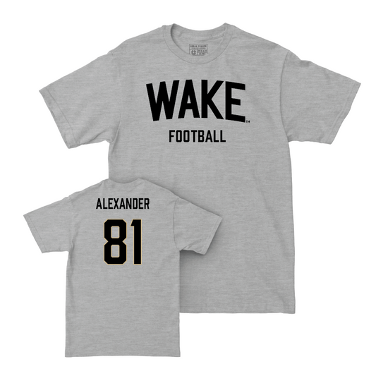 Wake Forest Football Sport Grey Wordmark Tee - Deuce Alexander Small