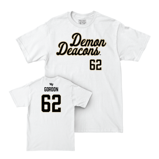 Wake Forest Football White Script Comfort Colors Tee - DeVonte Gordon Small