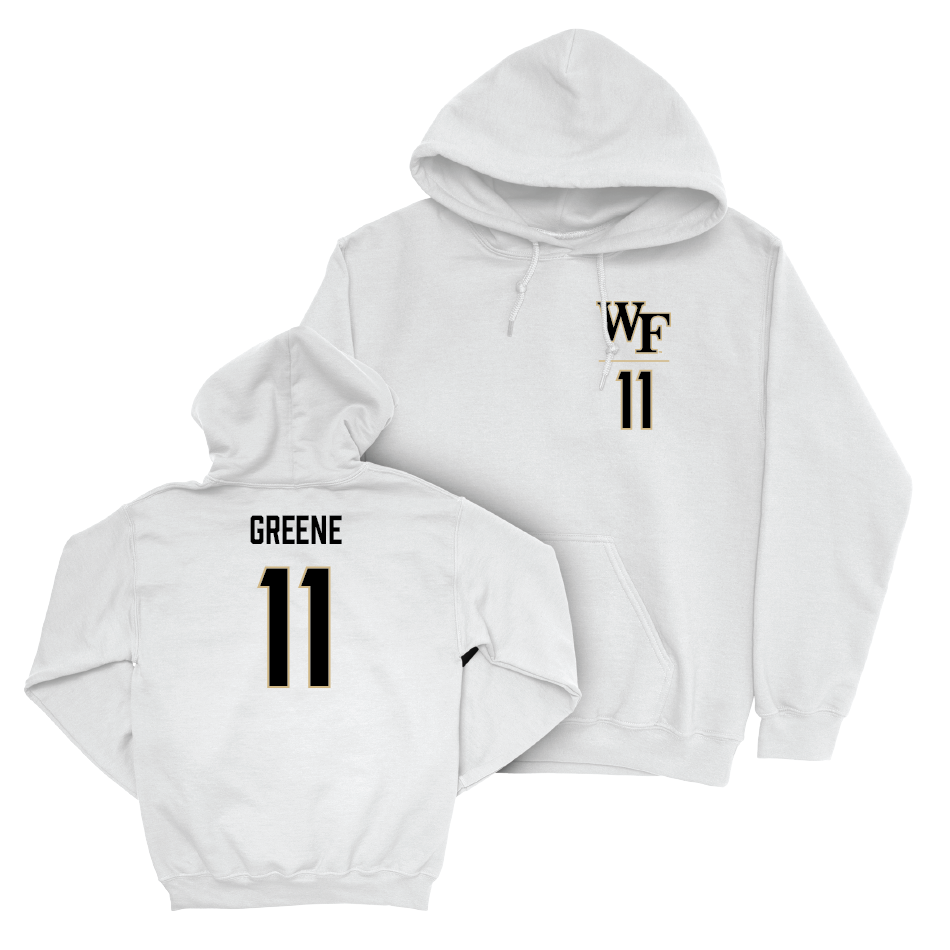 Wake Forest Football White Logo Hoodie - Donavon Greene Small