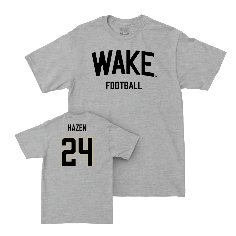 Wake Forest Football Sport Grey Wordmark Tee - Dylan Hazen Small