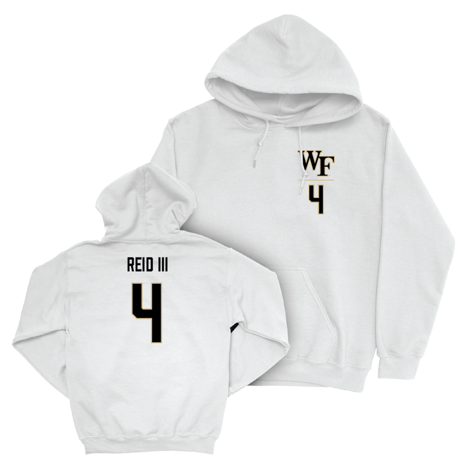 Wake Forest Men's Basketball White Logo Hoodie - Efton Reid III Small