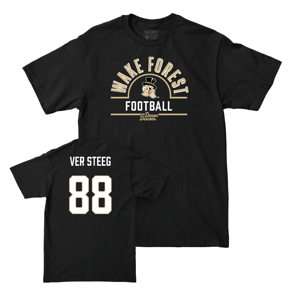 Wake Forest Football Black Arch Tee - Ian Ver Steeg Small