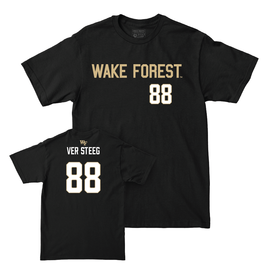 Wake Forest Football Black Sideline Tee - Ian Ver Steeg Small