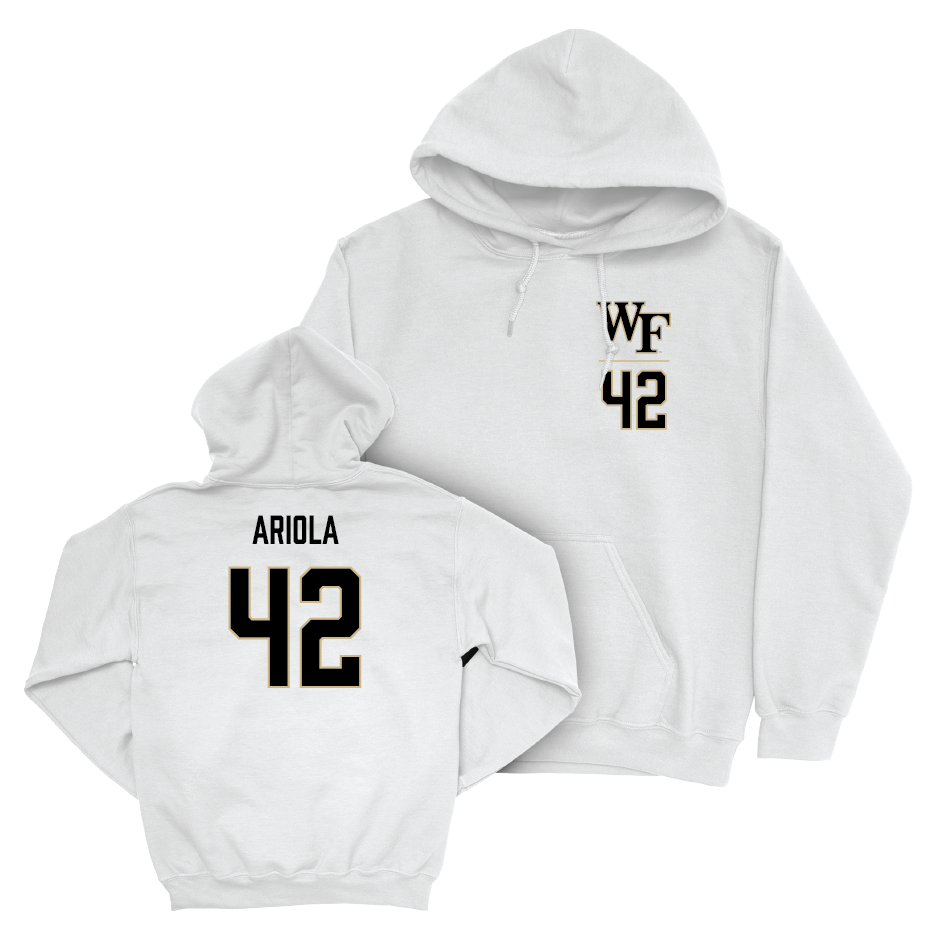 Wake Forest Baseball White Logo Hoodie - Joseph Ariola Small