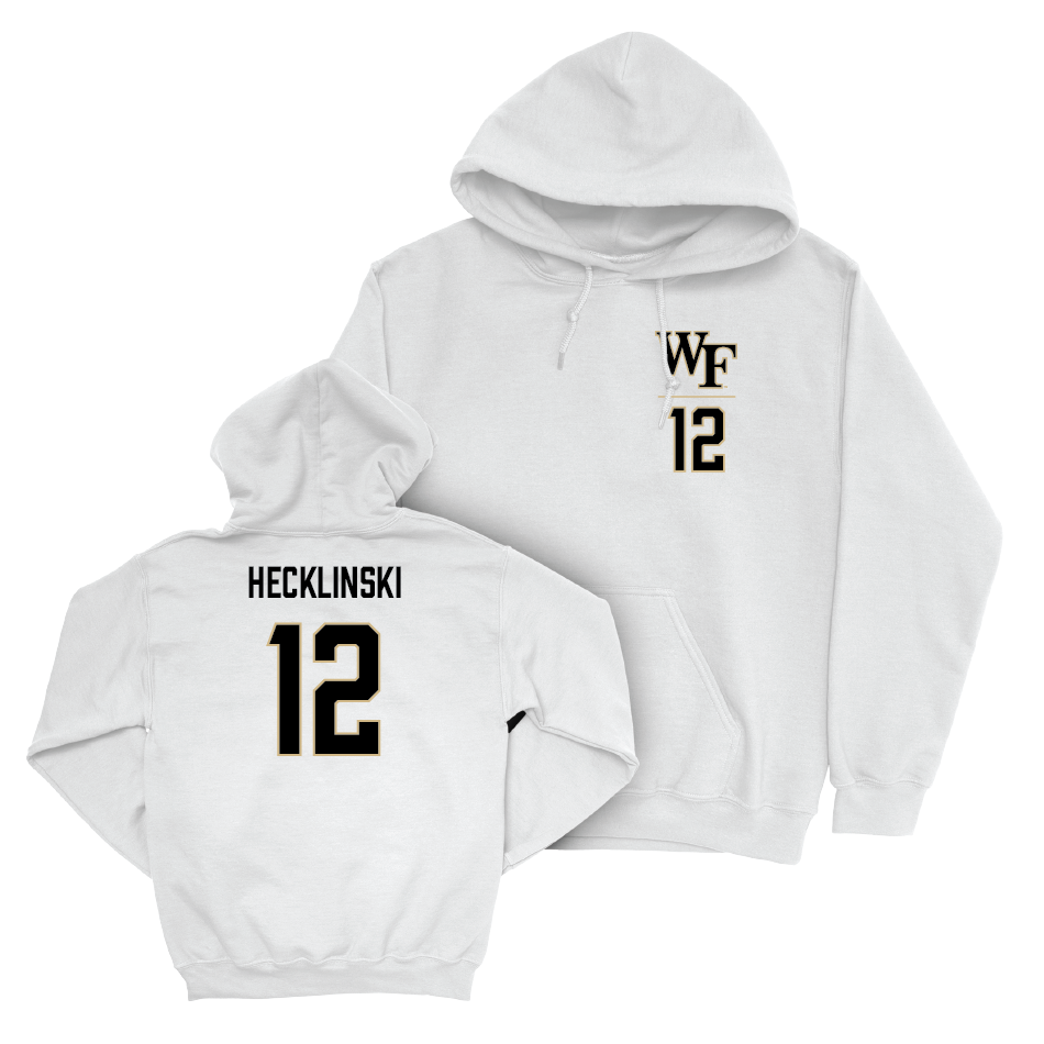 Wake Forest Football White Logo Hoodie - Jeremy Hecklinski Small