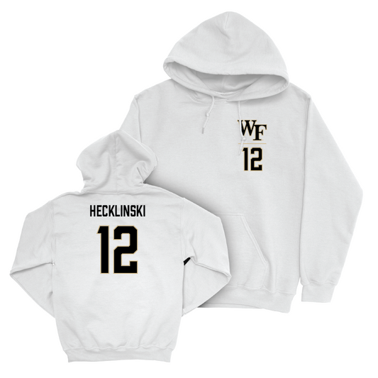 Wake Forest Football White Logo Hoodie - Jeremy Hecklinski Small