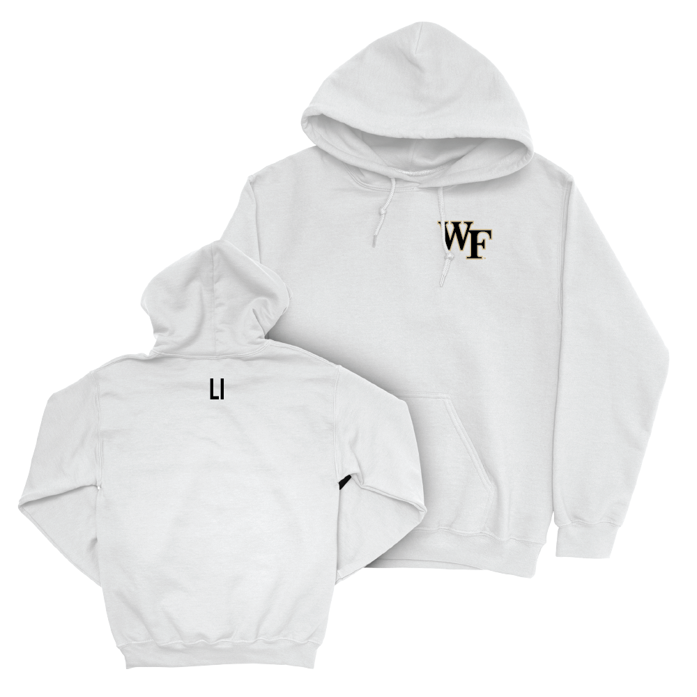 Wake Forest Women's Tennis White Logo Hoodie - Jingyi Li Small