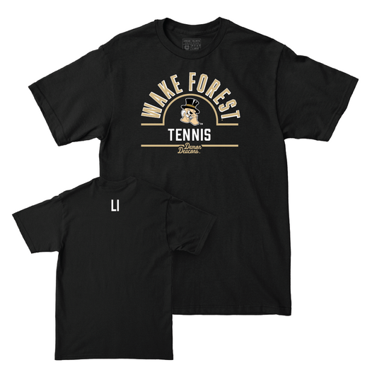 Wake Forest Women's Tennis Black Arch Tee - Jingyi Li Small