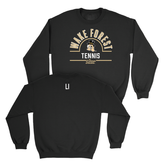 Wake Forest Women's Tennis Black Arch Crew - Jingyi Li Small