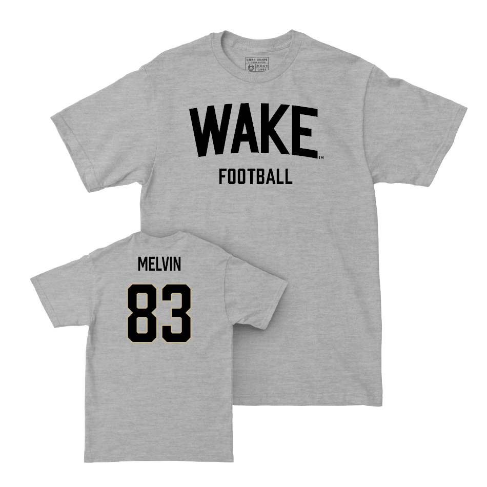 Wake Forest Football Sport Grey Wordmark Tee - Jeremiah Melvin Small