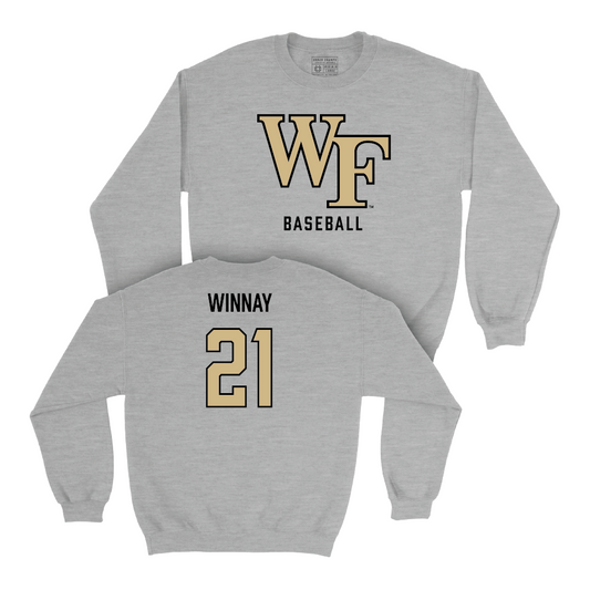 Wake Forest Baseball Sport Grey Classic Crew - Jack Winnay Small