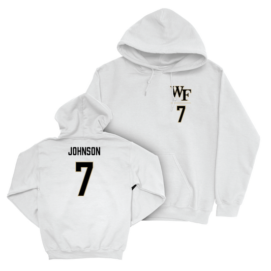 Wake Forest Women's Soccer White Logo Hoodie - Kristin Johnson Small